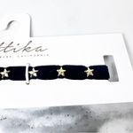 Ettika  Revolve Black Velvet Gold Star Choker Necklace NWT Photo 5