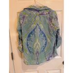 Ralph Lauren Lauren  Petite Paisley Print Button‎ Down Shirt Photo 3