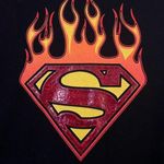 Jerry Leigh Warner Bros Superman Flames DC Comics Shirt Women’s Super Hero Graphic Tee XXL Photo 0