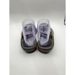 BORN womens Black Leather wedge heel sandal Size 7 thong toe loop Photo 3