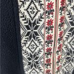 L.L. Bean Snowflake Fleece Vest Black Nordic Fair Isle NWT Photo 2