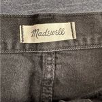 Madewell High Waist Button Front Rigid Denim A-Line Skirt Black Lunar | 28 Photo 10