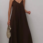 ZARA  ze collection  Brown flowy bohemian casual Sleeveless Dress Photo 0