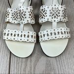 Furla Aurora Laser Cut Lace Pattern Leather Sandals EUR38 Petalo LE White $345 Photo 4