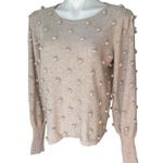 Lilly Pulitzer Kippa Pom Pom Sweater Beige/Tan, Sz L Photo 6