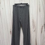 White House | Black Market  Women’s Medium Black Patterned Wide Leg Pants Photo 4