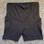 Maternity Plus Size Black Soft Bike Shorts With Pockets Women’s Size XXL Photo 0