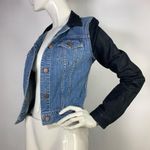J Brand  Coat Bowie Color block Denim Jacket S Photo 12