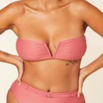 ANDIE Swim Bikini Top Size S Punch Pink The Scala Bandeau Pool Beach Resortwear Photo 0