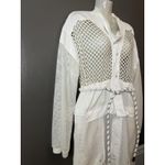 FP Movement Under The Sea Jacket Womens Large White Mesh Longline Convertible Photo 3