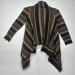 Cynthia Rowley  100% Merino Wool Striped Cardigan Sweater L/XL Open Front Draped Photo 6
