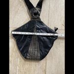 Vintage Litani Sac Black & Gold Snake Print Soft Leather Handbag Hobo‎ Photo 3