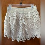 Miami  cream lace shorts stretchy waistband - size small Photo 0