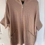 White House | Black Market  Women's Mock Neck Zip Up Sweater Poncho Size M Photo 0