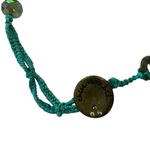 Chloe + Isabel  Long Gold, green & purple Chain Beaded Necklace Crocheted Photo 2