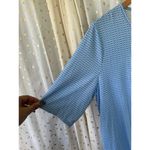 Lands' End  Women's Mini Geometric Pullover Side Draped Twist Hem T-Shirt L Photo 2