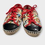 Fendi  Junia Espadrille Women's Size 36.5 Vintage Printed Multicolor‎ Lace Up Photo 5