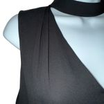 White House | Black Market  Black Sleeveless Choker Neck Shift Dress EUC Size 6‎ Photo 3