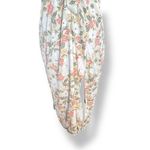 Abercrombie & Fitch XLP Floral Tulip Midi Dress Sage Green Pink White Bow Front Photo 3