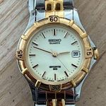 Seiko Vintage Ladies Watch Iridescent Glow Dial Date Window Two-Tone Bracelet Photo 1