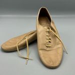 Capezio Tan Lace Up Full Sole Leather Jazz Shoes 8 ½ M Women’s Made in USA Dance Size 8.5 Photo 0