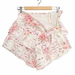 NWT MOTHER Denim The Ruffle Tiered Mini Skirt Floral Aloha Print Size 26 | 2 NEW Pink Photo 5