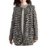 Endless Rose Black and White Fringe Sweater  S/M NWT Photo 0