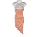 Glare  Blush Pink Glitter Ruched Bodycon Cocktail Party‎ Dress Sample Size Small Photo 1