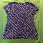 Joe Boxer Women’s V-neck Floral Short Sleeve Blouse Size L Photo 3