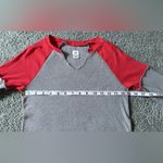 BDG Long Sleeve Ribbed Red Gray Size M 90s Photo 3