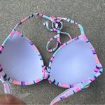 Victoria's Secret Victoria’s Secret 34D Pastel Diagonal Stripe Underwire Push-up Halter Bikini Top Photo 3