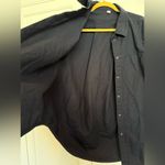 Lululemon  Women’s Full Day Ahead Shirt Flannel Button Down Size 8 Black Relaxed Photo 5