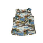 BODEN Tropical Print Sleeveless Top Shift Shirt Button Back Womens Size 6 Photo 2