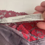 Free People Intimately size small mini purple Lavender Satin Skirt lace Photo 7