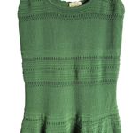 Torn By Ronny Kobo  Green Knit Sleeveless Scoop Neck A-Line Dress Size Large Photo 2
