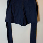 J.Crew  Tie Waist Shorts‎ Navy Blue High Rise Cotton Size 2 Career Casual Photo 0