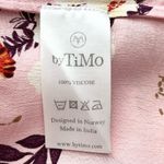 by TiMo Pink Floral Midi Dress Short‎ Puff Sleeves Bloom 50s Print, Size Small Photo 15