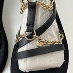 Maje  Frankie Sandals Gladiator Chain Logo Black Leather EU 41 US 10.5 NEW Photo 8
