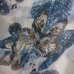 Beautiful S Aquamarine Gray Butterflies Scarf Top Blue Size undefined Photo 5