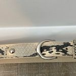 Guess Snakeskin Leather G Logo Belt Women’s Large L Black & White Boho Western Photo 4