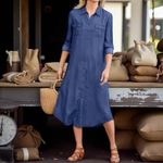 NWT ~ Blue Denim Look Casual Dress ~ Women's Size XL Photo 1