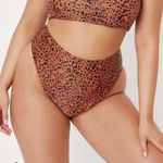 Nasty Gal Leopard High Waisted Bikini Bottoms NWT Photo 0