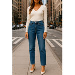 Calvin Klein Jeans Calvin Klein Classic Straight Leg Blue Denim Jeans High Rise 14 Classic Casual Photo 1