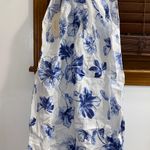 Bellambra NWT  White/Blue Halter Tie Floral Linen Dress S Photo 0