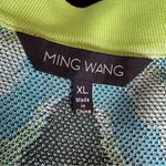 Ming Wang  Knit Blazer Blue Green Black White Size XL Photo 7
