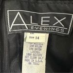 Alex Evenings VTG  Velvet Dress and Bolero Black Gold Embroidered Holiday Glam 14 Photo 6