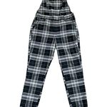 Hot Topic Gray Black Blue Goth Grunge Emo Scene Plaid Utility Overalls Photo 1