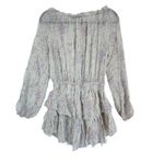 Love Shack Fancy  Silk Floral Ruffle Mini Dress M Boho Cottagecore Romantic smocked Photo 2