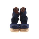 Tory Burch  Solid Denim Blue Espadrille Wedge Platform Sandal - US 7.5 Photo 2