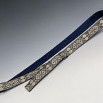 Vintage Cloth Belt Women's‎ Size 14 Navy Blue Aztec Photo 0